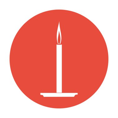 Mum simgesi. düz tasarım biçimi.