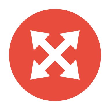 tam ekran işareti simgesi. ok simgesi. 