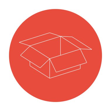 kutusu vektör çizim. düz tasarım stili