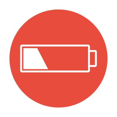 Pil simgesi. Düz tasarım stili.