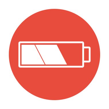 Pil simgesi. Düz tasarım stili.