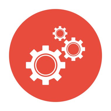 Vites simgesi, vektör çizimi. Düz tasarım biçimi.