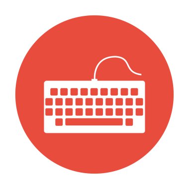 klavye simgesini. Düz tasarım stili.