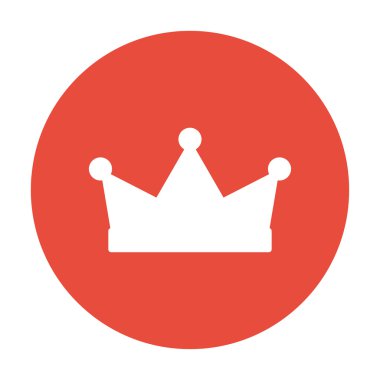 Taç simgesi. Düz tasarım stili.