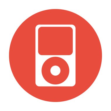 taşınabilir kitle iletişim araçları oyuncu simgesi. düz tasarım stili. vektör eps 10.