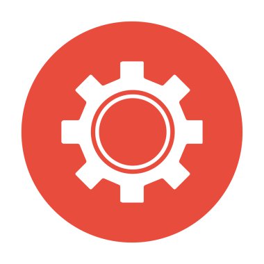 Vites simgesi, vektör çizimi. Düz tasarım biçimi.