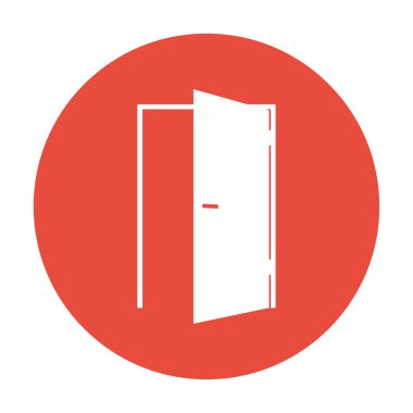 Kapı simgesi. düz tasarım biçimi.