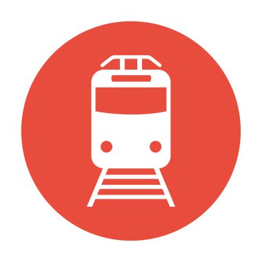 Tren ikonu. düz tasarım biçimi.