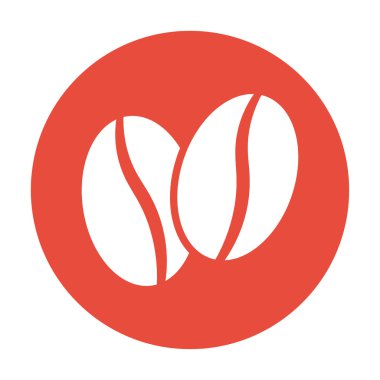 Kahve çekirdeği. Düz tasarım stili.