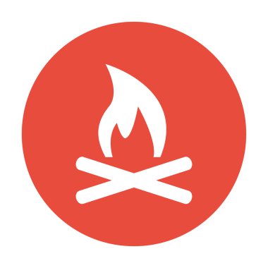 Bir ateş simgesinin vektör illüstrasyonu