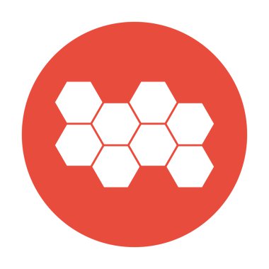 Petek işareti simgesi. Tatlım hücre simgesi.