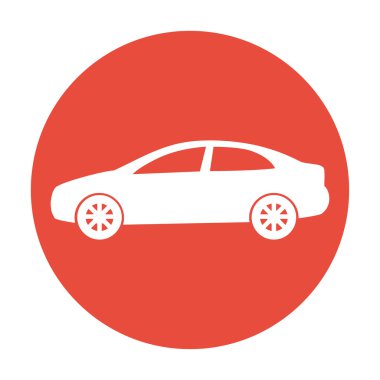 Araba simgesi. düz tasarım stili 