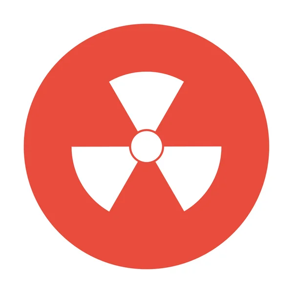 Radiation symbol. Flat design style. — Stock Vector