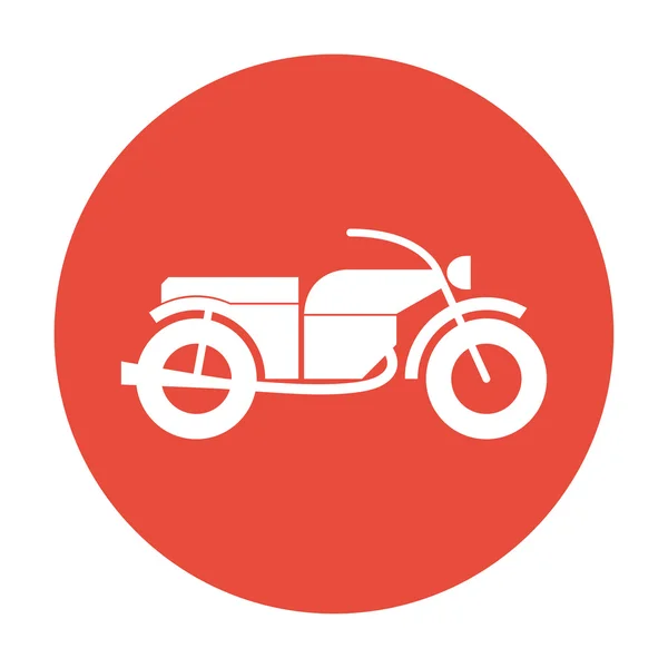 Icono de la motocicleta. Estilo de diseño plano . — Archivo Imágenes Vectoriales