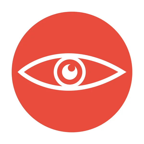 Augensymbol. flacher Designstil. — Stockvektor