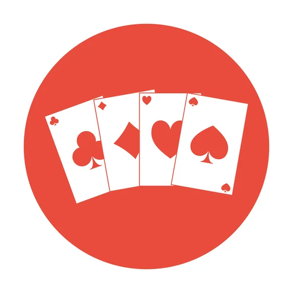 Jugar a las cartas icono — Vector de stock