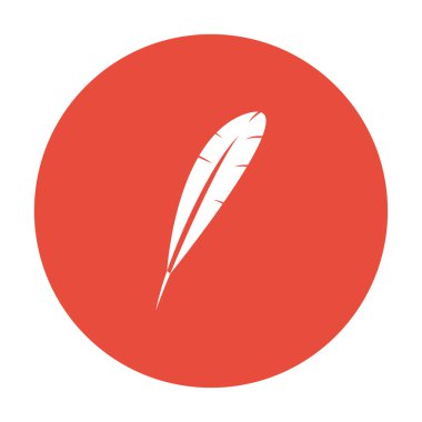 Tüy simgesi. Düz tasarım stili