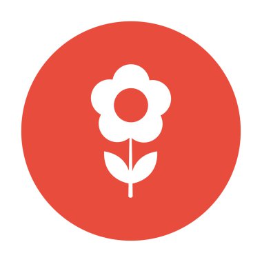 Çiçek ikonu. düz tasarım biçimi 