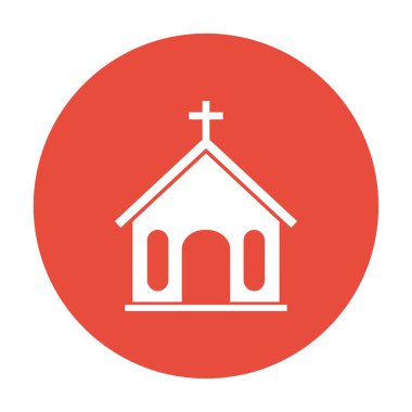 Kilise ikonu. Vektör İllüstrasyonu