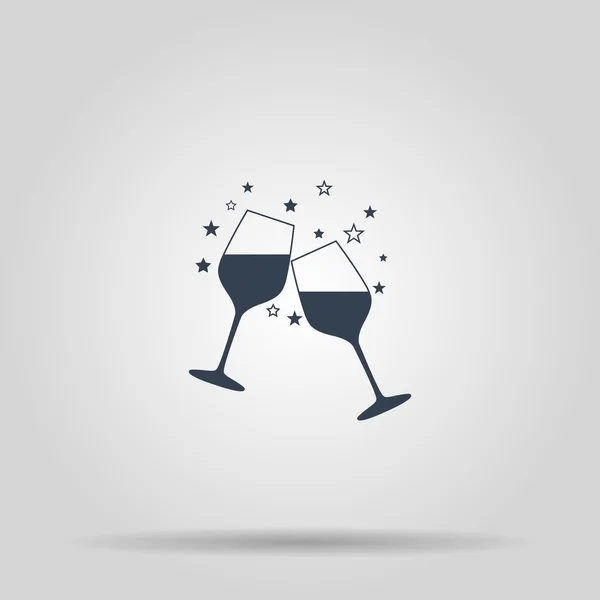 Icono de copa de vino - Vector — Vector de stock