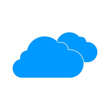 bulut simgesi, vektör illüstrasyonu. 