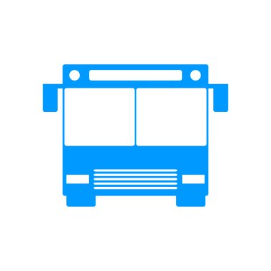 Otobüs simgesi. Düz tasarım stili.