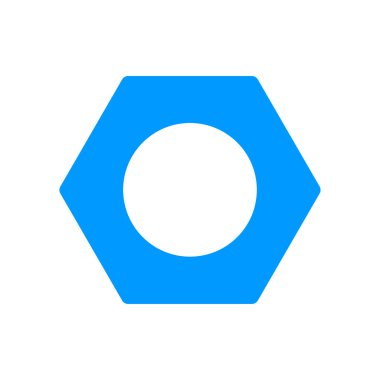 vektör somun düz simgesi 