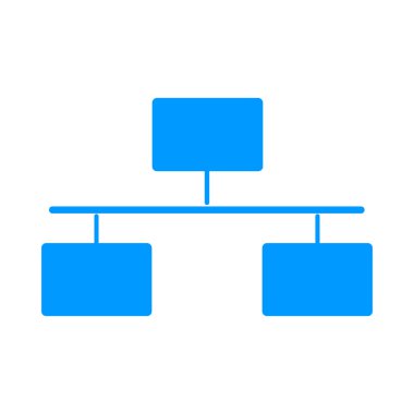 Yerel ağ simgesi. düz 