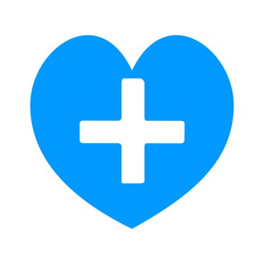 kalp simgesi düz tasarım stili