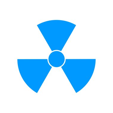 radyasyon sembolü. Düz tasarım stili.