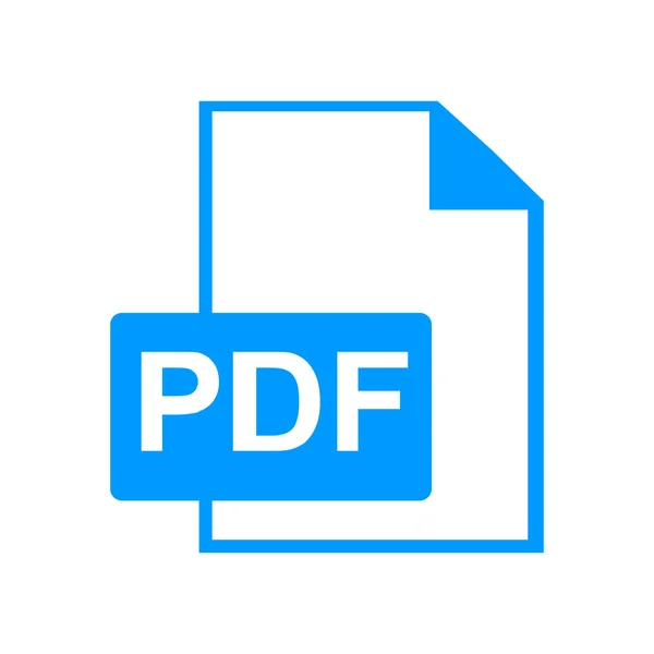 Icono PDF. Estilo de diseño plano . — Archivo Imágenes Vectoriales