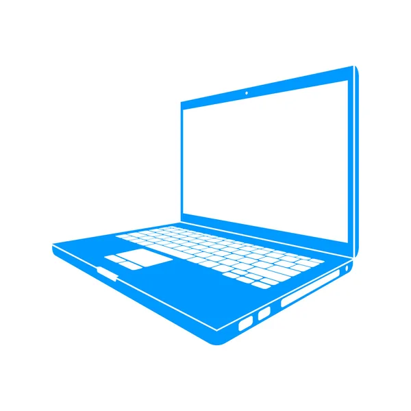 Illustration mit Laptop-Symbol — Stockvektor