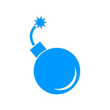 bomba simgesi. Düz tasarım stili.