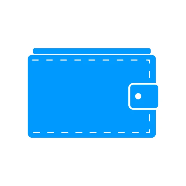 Dompet dengan uang tunai ikon sederhana pada latar belakang putih. Ilustrasi vektor . - Stok Vektor