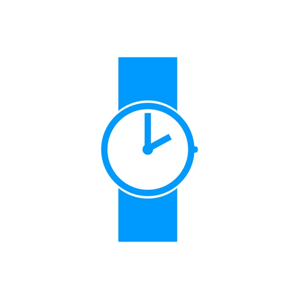 Icono del reloj de pulsera. Estilo de diseño plano . — Vector de stock