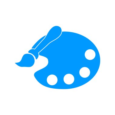 Fırça simgesini illüstrasyon. vektör