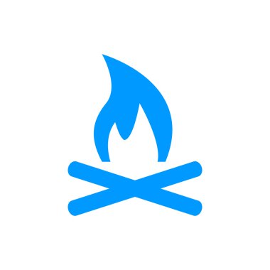 Bir ateş simgesinin vektör illüstrasyonu