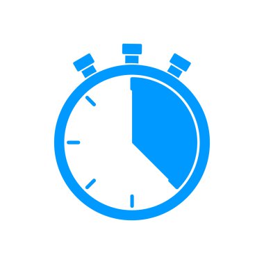 Kronometre simgesi, vektör çizimi. düz tasarım biçimi,