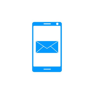 Akıllı telefon e- postası veya SMS simgesi. Mobil posta imzası simgesi