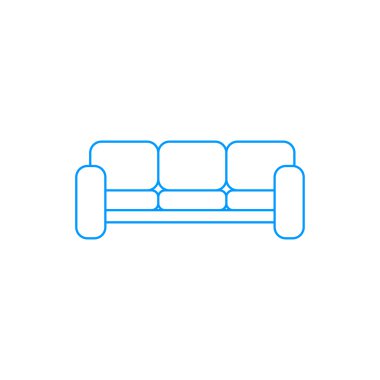 Kanepe simgeler. Modern tasarım düz stil ikonu.