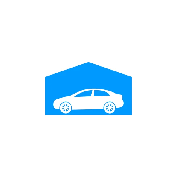 Garagem do carro. Estilo de design plano . —  Vetores de Stock