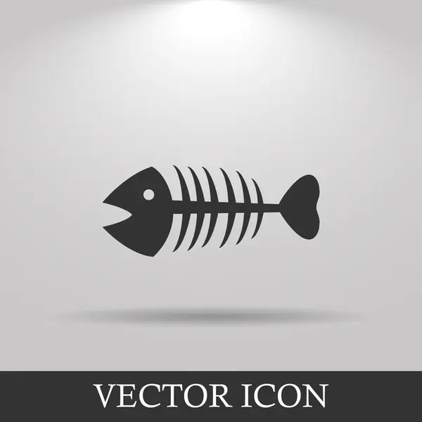 Fischskelett. flach — Stockvektor