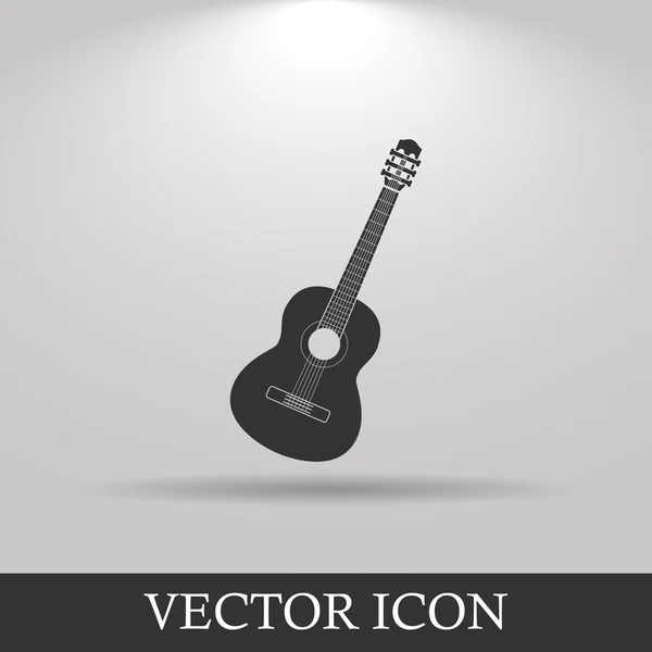 Ícone de guitarra acústica — Vetor de Stock