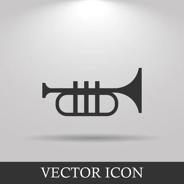 Icône trompette. Plat — Image vectorielle