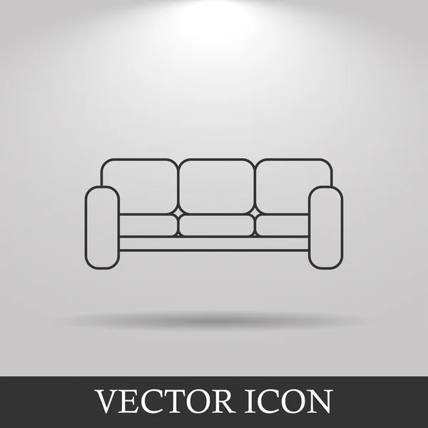 Sofá iconos. Icono de estilo plano de diseño moderno . — Vector de stock