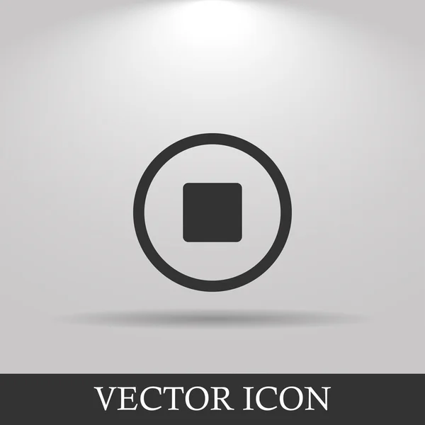 Fényes multimédia ikon stop — Stock Vector