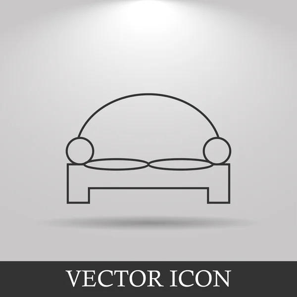 Sofá iconos. Icono de estilo plano de diseño moderno . — Vector de stock