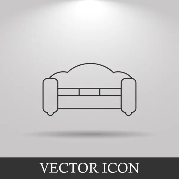 Sofá iconos. Icono de estilo plano de diseño moderno . — Vector de stock