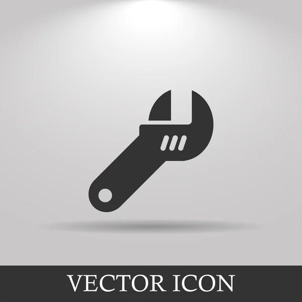 Wrench icon. Flat — Stock Vector