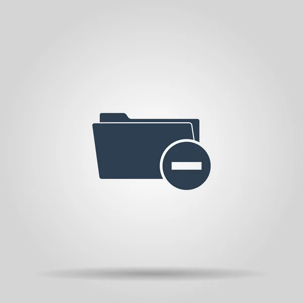 Eliminar icono de carpeta. Vector — Vector de stock